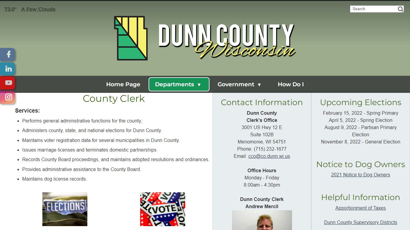 County Clerk - Dunn County, WI